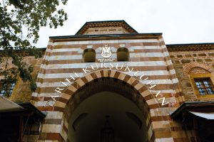 Entrance of the historic Kurşunlu Han in Manisa, Türkiye featuring traditional Ottoman architecture. — Honest Review Of The S