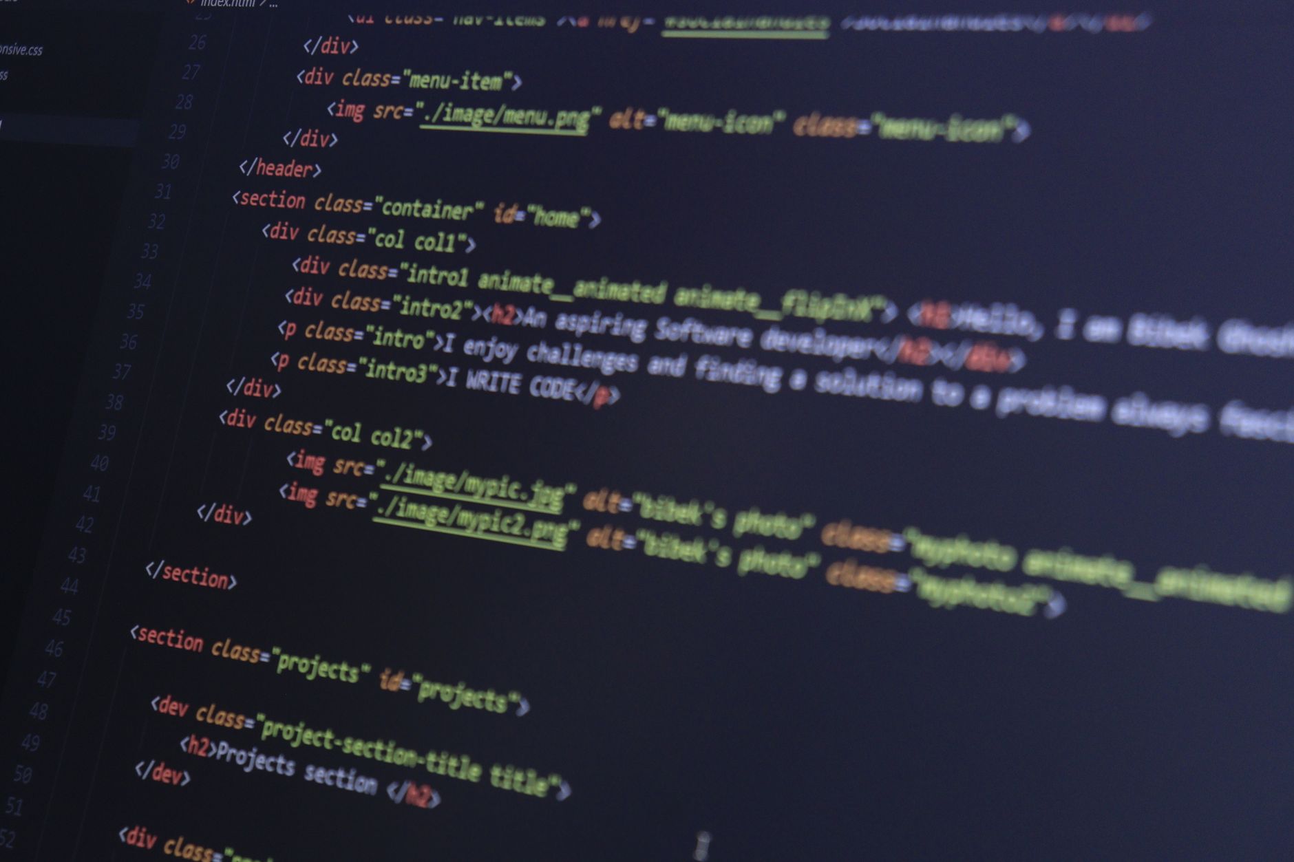 HTML and CSS code on a computer monitor, highlighting web development and programming. — Learn the Phrogging Meaning to Bette