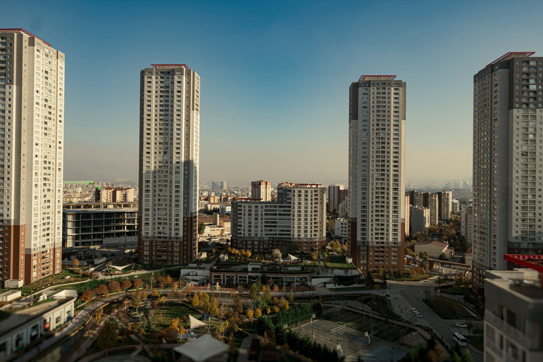 High-rise buildings in Ankara, Turkey showcasing modern architecture and urban living. — Registracija preko telefona online